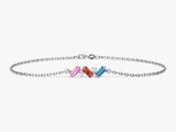 Multi-gemstone baguette bracelet with diamonds, fine jewelry