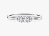 Oval Promise Ring with Sidestones