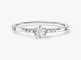Scattered Round Cut Promise Ring