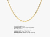 Gold diamond bezel set necklace with round gemstones
